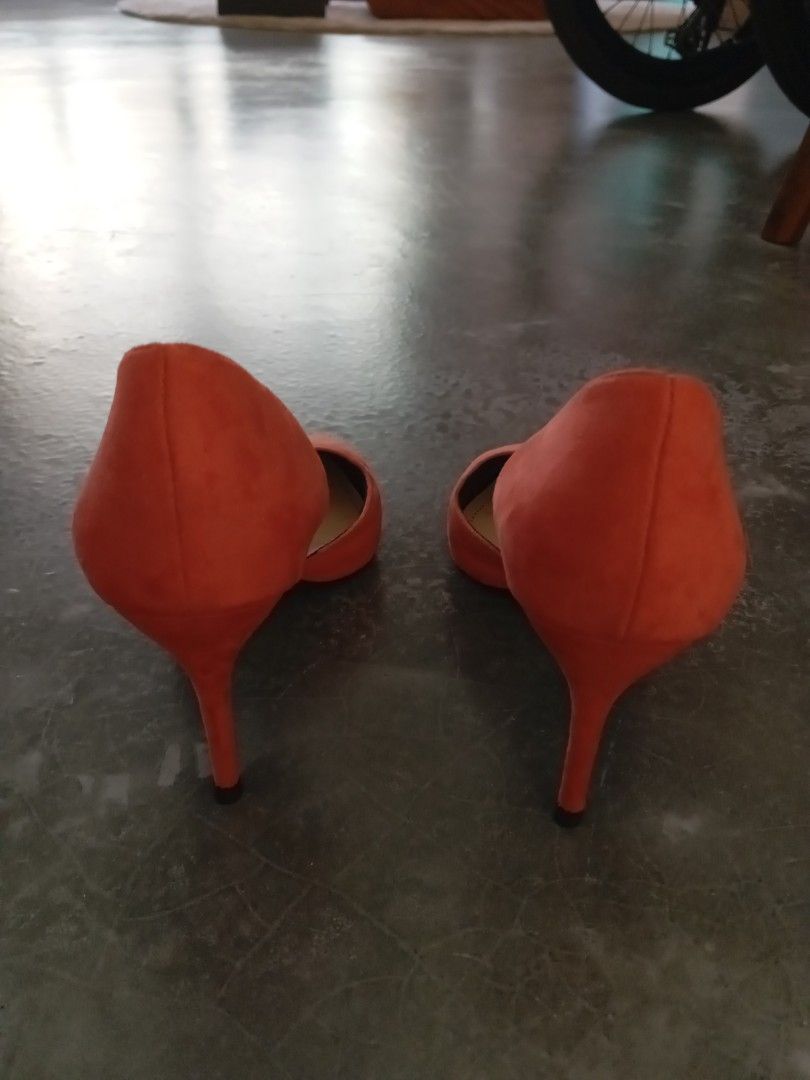 Coral Orange Red orange heels