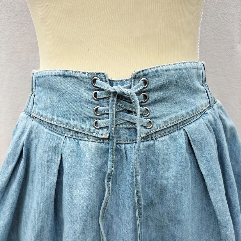Amazon.com: Women's Mini Denim Skirt, Button Front Short Jean Skirts High  Waist A Line Skirts Stretch Bodycon Short Skirts Denim Light Blue Small  Szie Mermaid Pencil Skirt : Clothing, Shoes & Jewelry