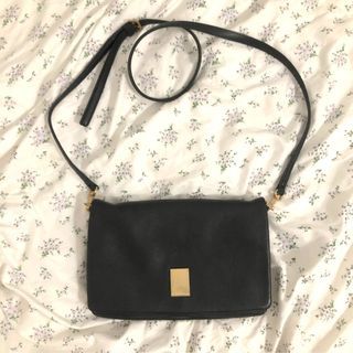 couronne authentic korean black sling bag soft leather
