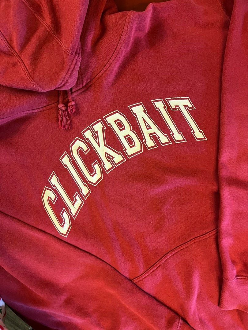 Red 2025 clickbait hoodie