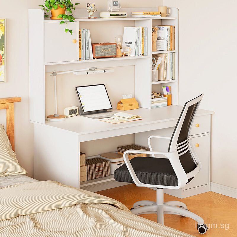 Desk Bookshelf Integrated Table with Combined Bookcase Home Desktop ...