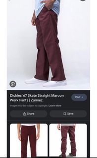 Dickies ‘67 Straight Cut Pants (Maroon/Burgundy)