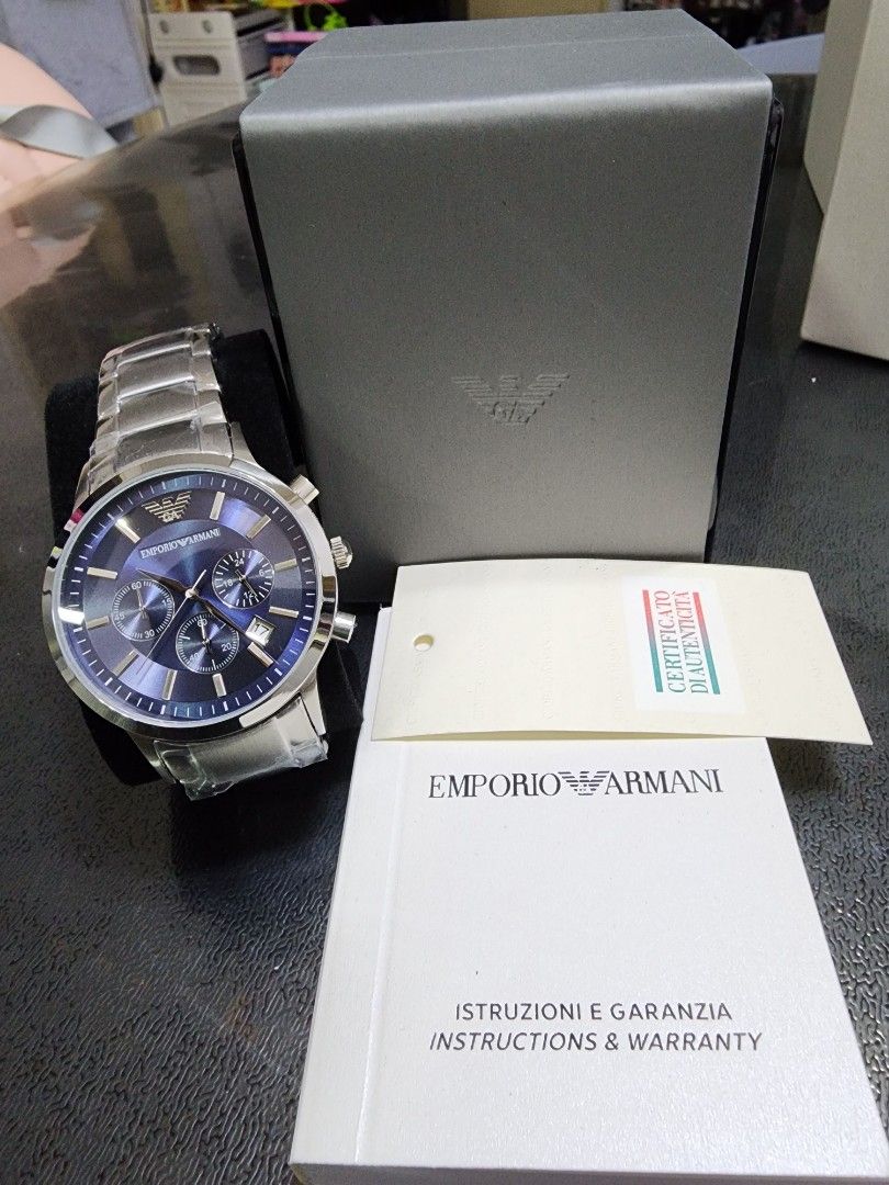 Buy Emporio Armani Watch AR2448 in silver 2024 Online | ZALORA Singapore
