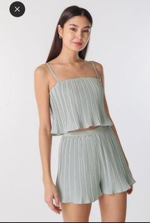 BNIB Nordstrom Socialite V Neck Satin Camisole Tank Top And Skirt Co-ord  Set XS, Women's Fashion, Dresses & Sets, Sets or Coordinates on Carousell