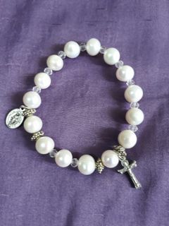 Freshwater pearls rosary bracelet