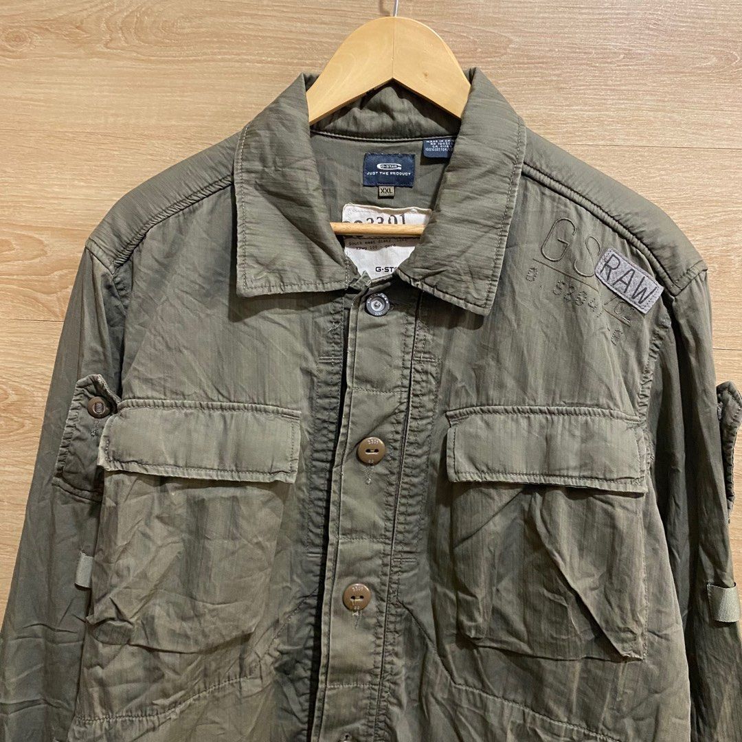 G Star Raw Army Jacket Fesyen Pria Pakaian Baju Luaran di Carousell