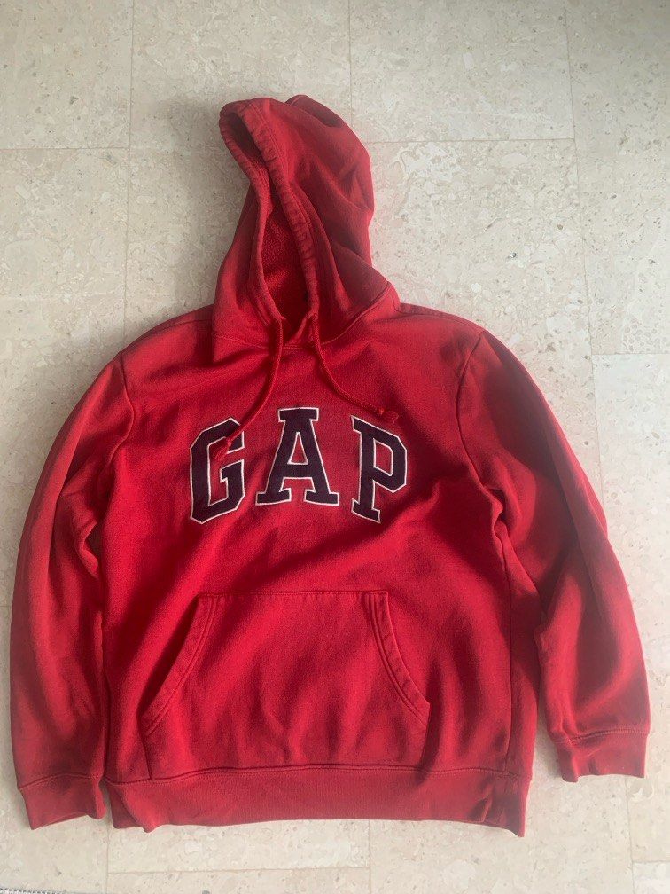 Red cotton hoodie 2025