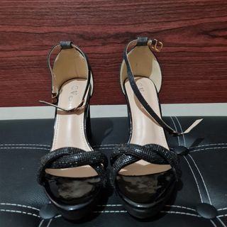 Glittery Black Sandals