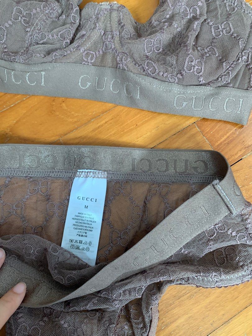 Gucci bra set 34C, Women's Fashion, New Undergarments & Loungewear on  Carousell