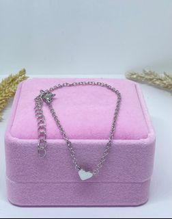 Clearance Heart pendant silver classic bracelet with box