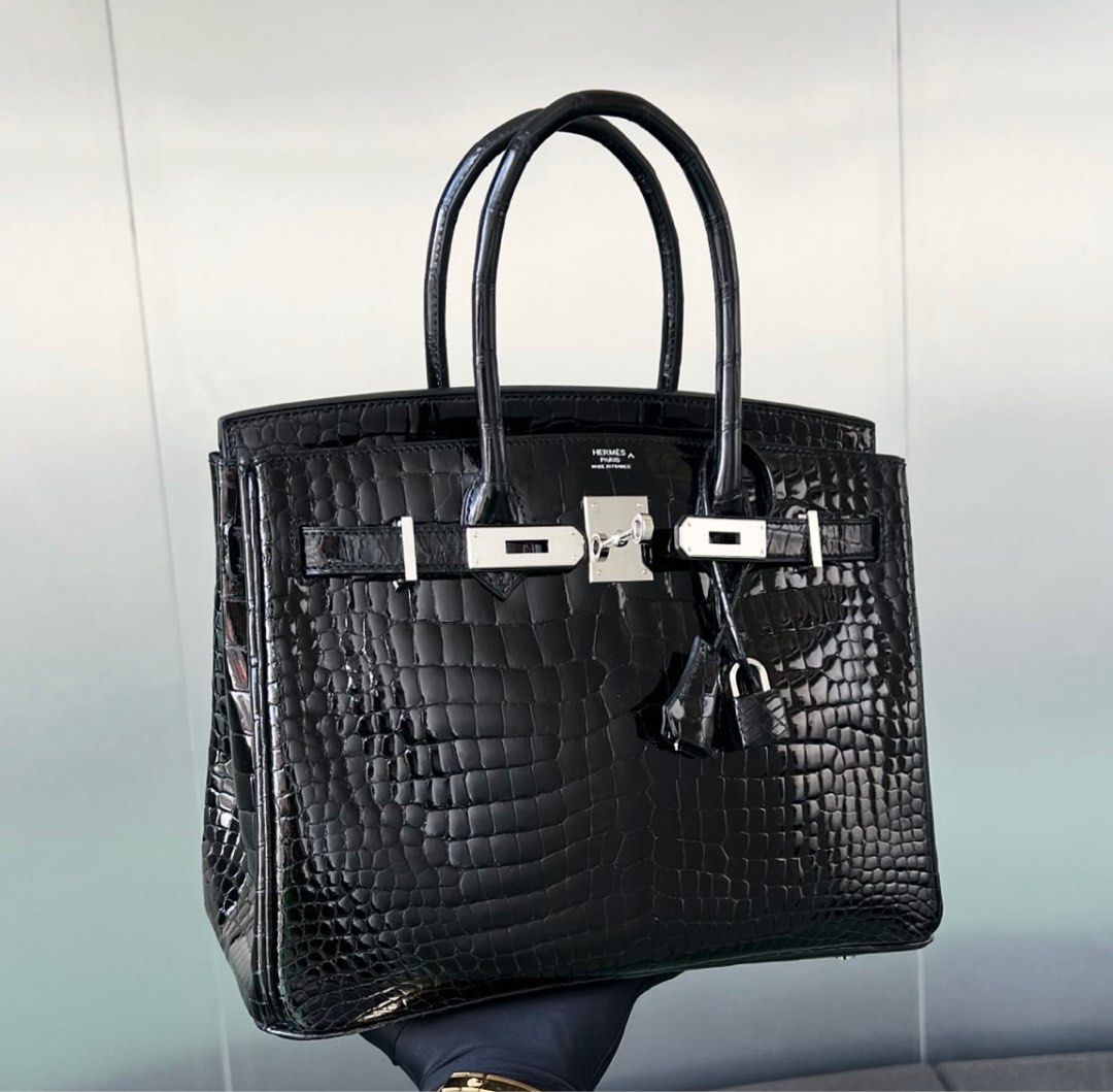 Hermes birkin on sale 30 crocodile black