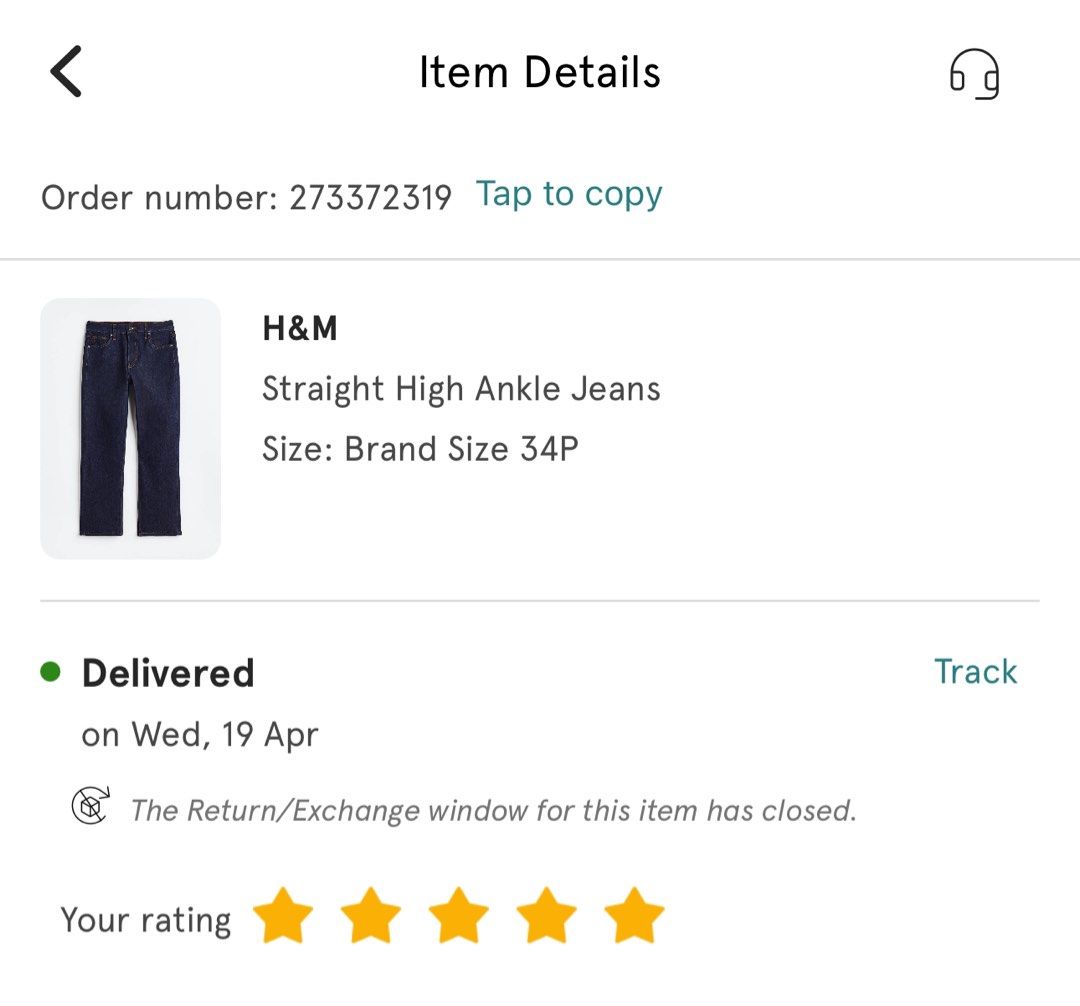 34p size h&m top
