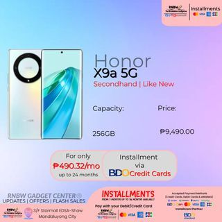 [NOT AVAILABLE] — Honor X9a 5G (256GB )