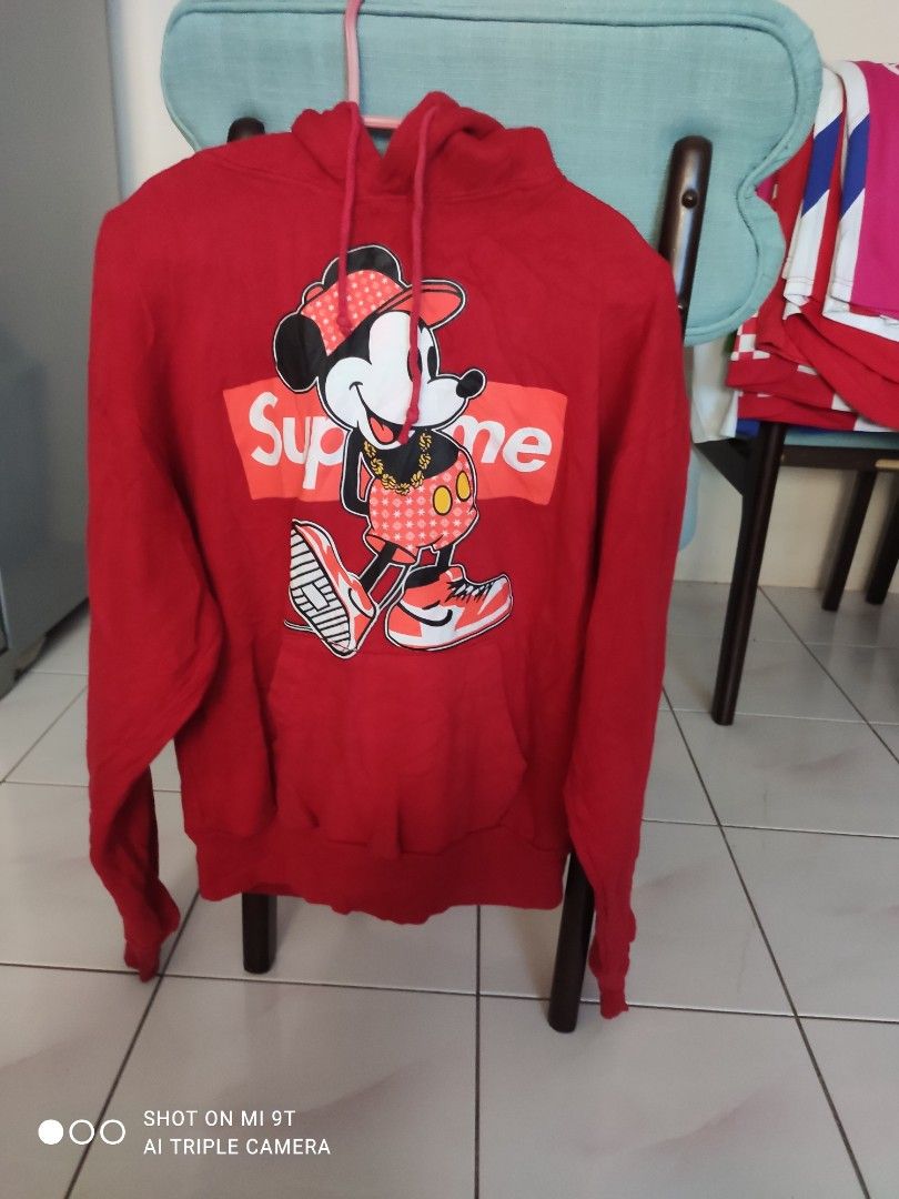 Supreme hoodie mickey mouse deals