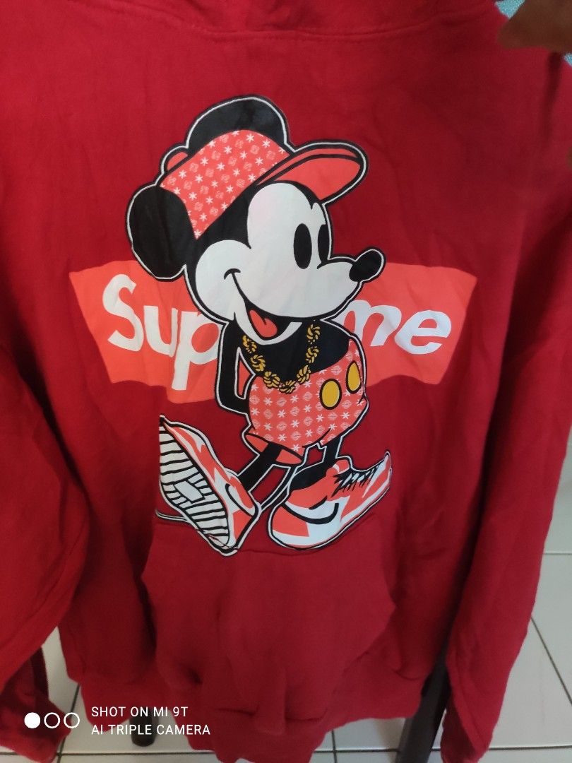 Supreme mickey best sale mouse hoodie
