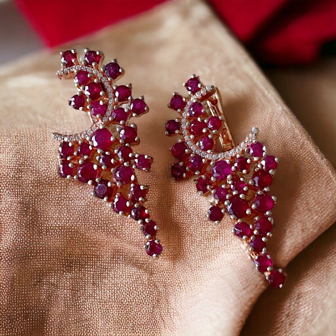 Red ruby earings outlet
