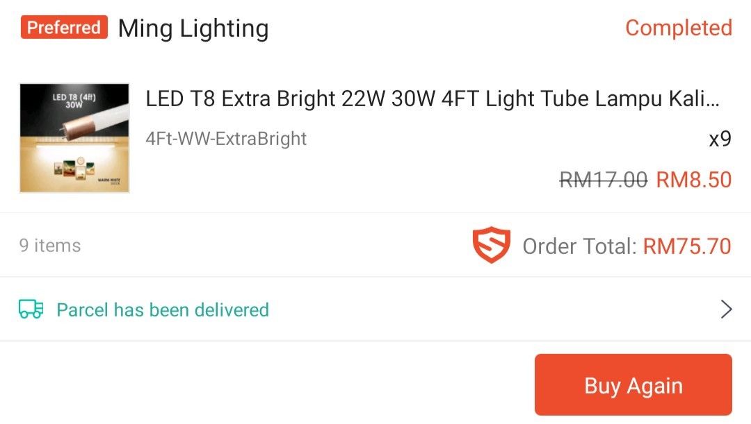 Lampu Syiling LED T8 (4ft) & LED T8 Casing (LED T8 Kalimantang & Tapak