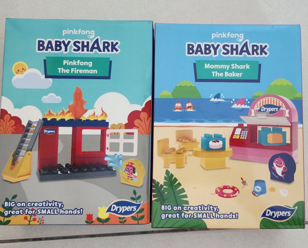 Lego duplo baby shark and pink fong fireman and baker sets