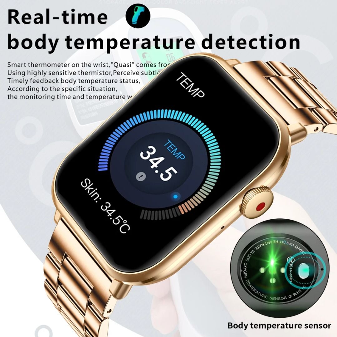 LIGE 2024 Men Smart Watch Women Bluetooth Call Watches 1.96 Smartwatch for Android iOS Rose Gold Luxury Ladies Wristwatch Carousell