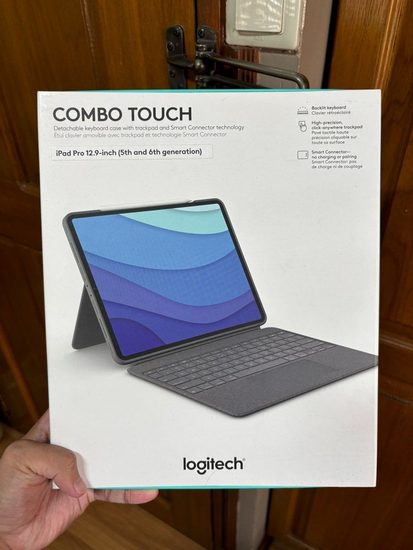 Logitech Combo Touch for iPad Pro 12.9 inch (5th and 6th generation) (Category: Other Gadgets) located in Santa Rosa. Submitted by timorsho (Listing ID 1287827911, Image 1). Description: Logitech Combo Touch for iPad Pro 12.9 inch (5th and 6th generation) Used and rubber sides have damage but keyboard is still fully functioning Complete with box and receipt Bought for 14,245 Selling for only 5,000 Shipping via LBC (can do COD/COP) If meetup, Pase