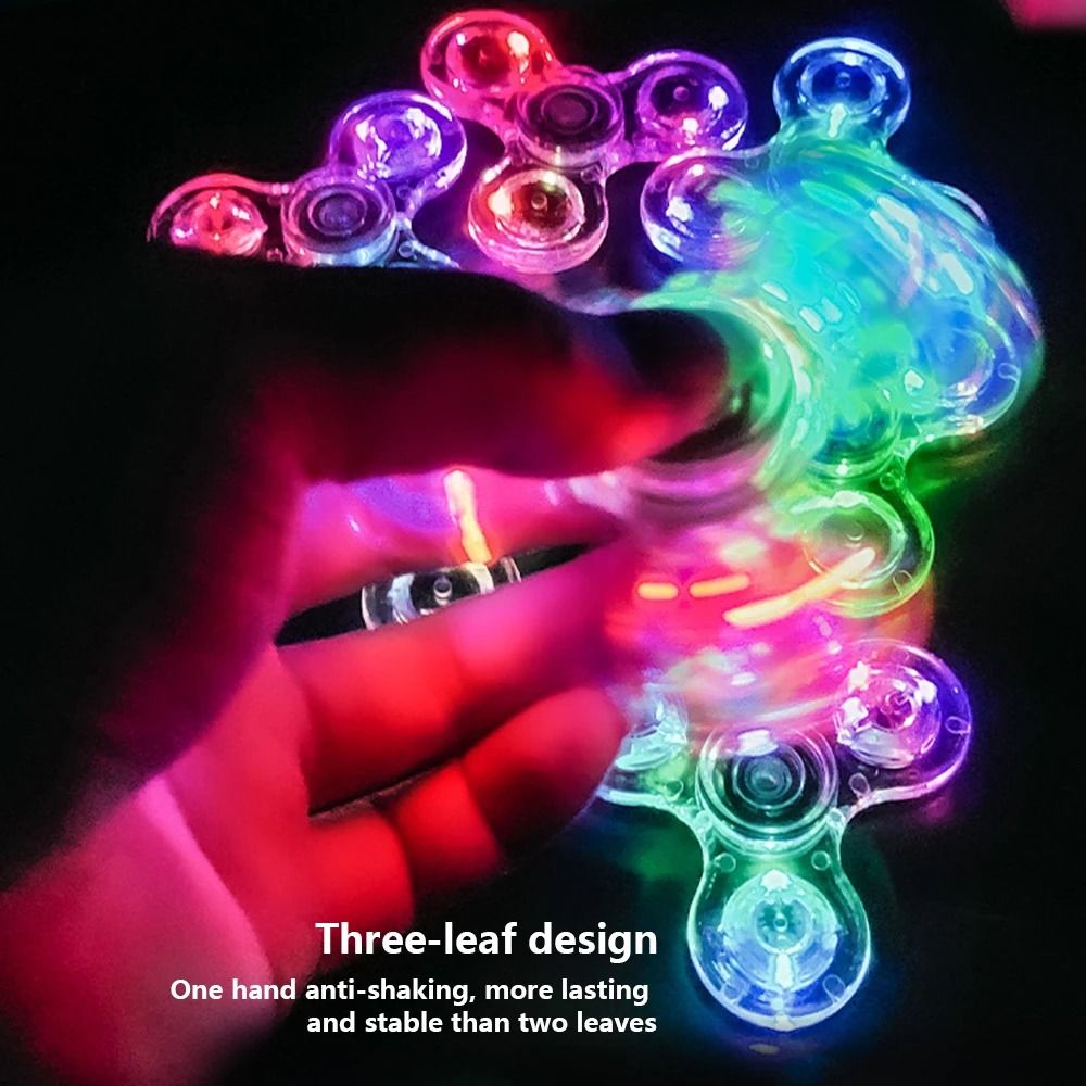 LED Fidget Spinner Luminous Hand Top Spinners Glow in Dark EDC