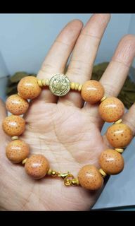 Made in Vatican Rome Elegant Coral bead rosary bracelet