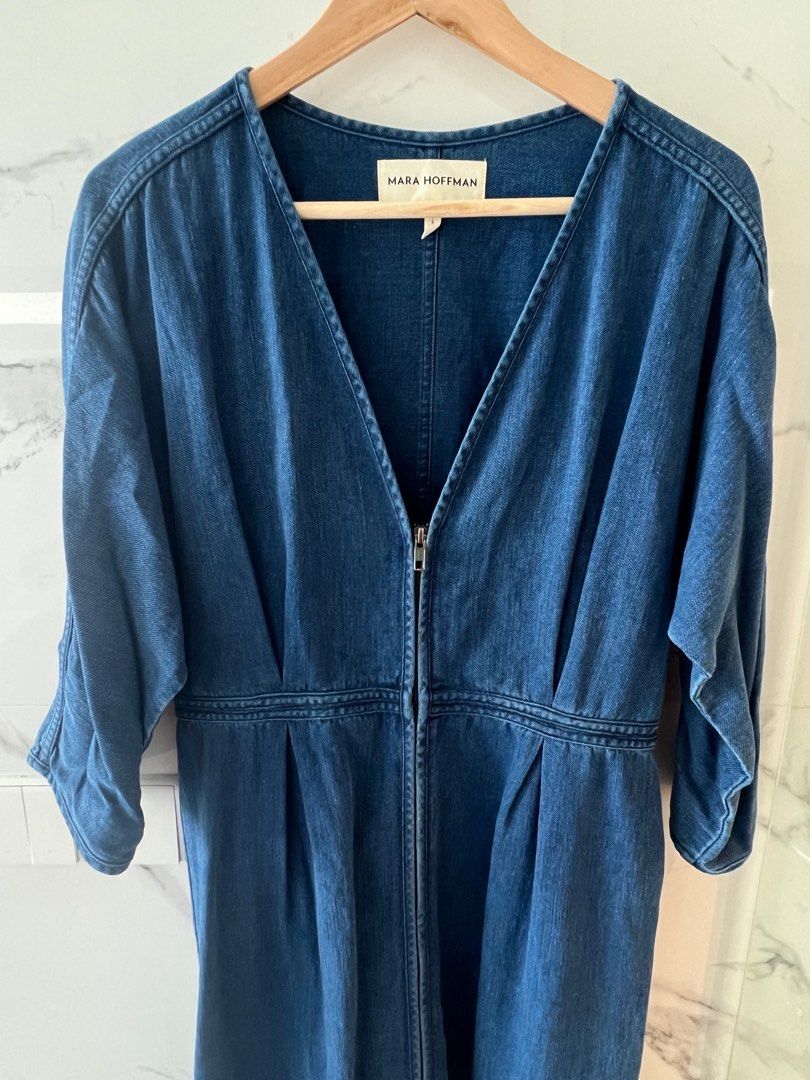 Mara hoffman denim dress cheap