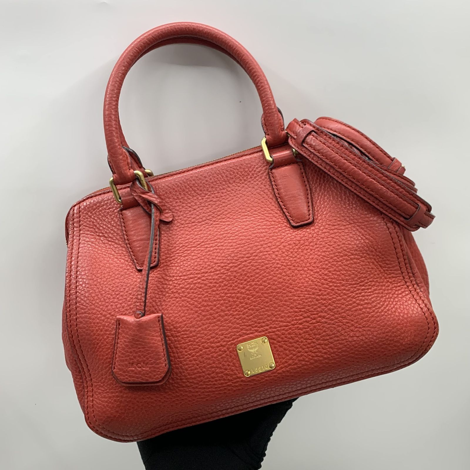 Mcm red shoulder bag outlet