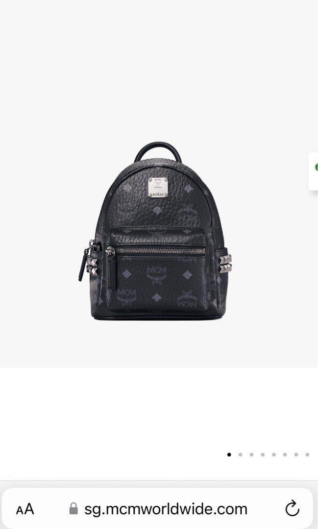 Mcm x mini backpack black store