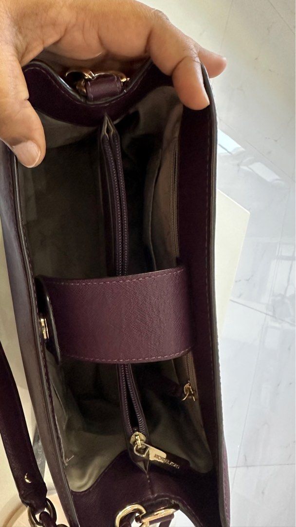 Purple michael cheap kors purse