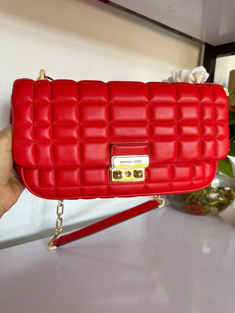 Michale KORS MK TRIBECA LEATHER SHOULDERBAG CHAINBAG, Women's