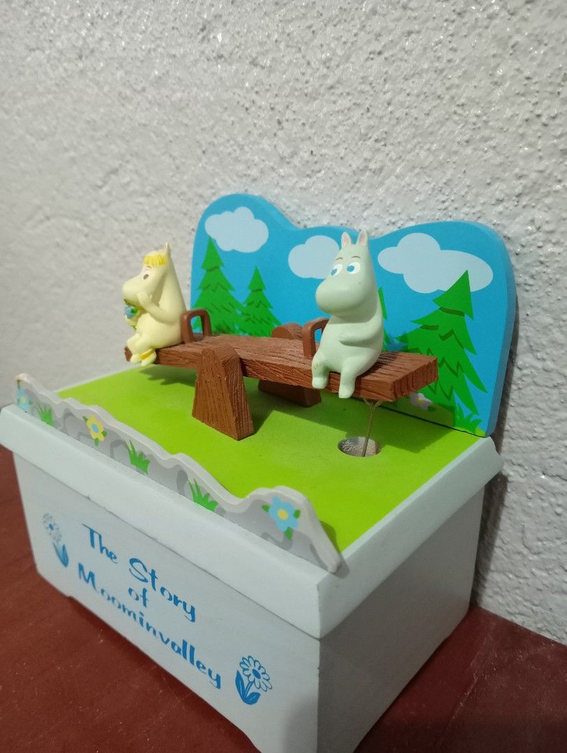 Moomin Music Box (Category: Vintage Collectibles) located in Baguio. Submitted by dammayschoice (Listing ID 1287817098, Image 3). Description: Moomin Music Box! 🎶🌈 🪵 wooden material © Moomin characters by Medialink Animation Int'l Ltd. 💖 📹 working well – video avail 🚫 Please note: a part needs to be glued, removed during shipment (4th photo) 🛒 280.