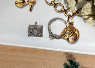 Natural opal ring and pendant set