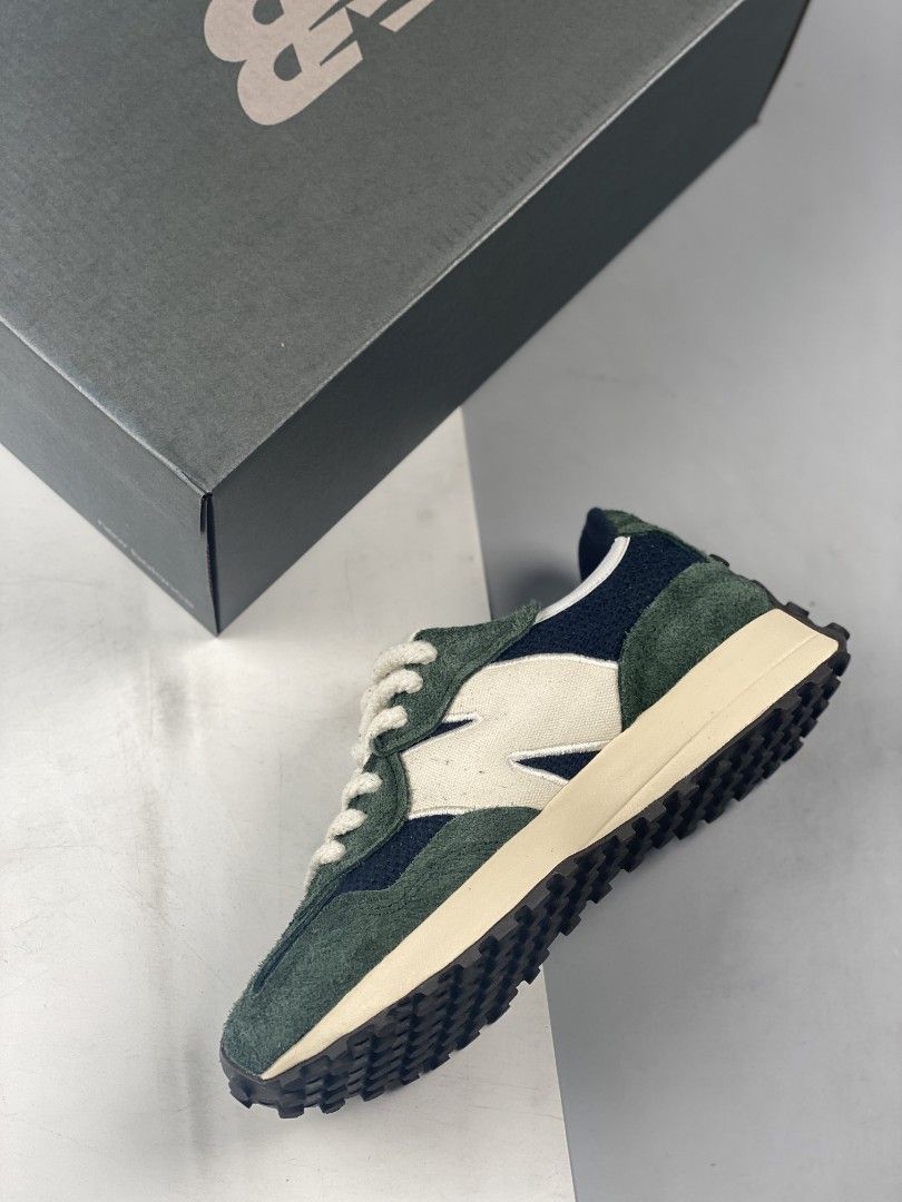 New Balance 327 Dark Green Blue shoes, Women's Fashion, Footwear