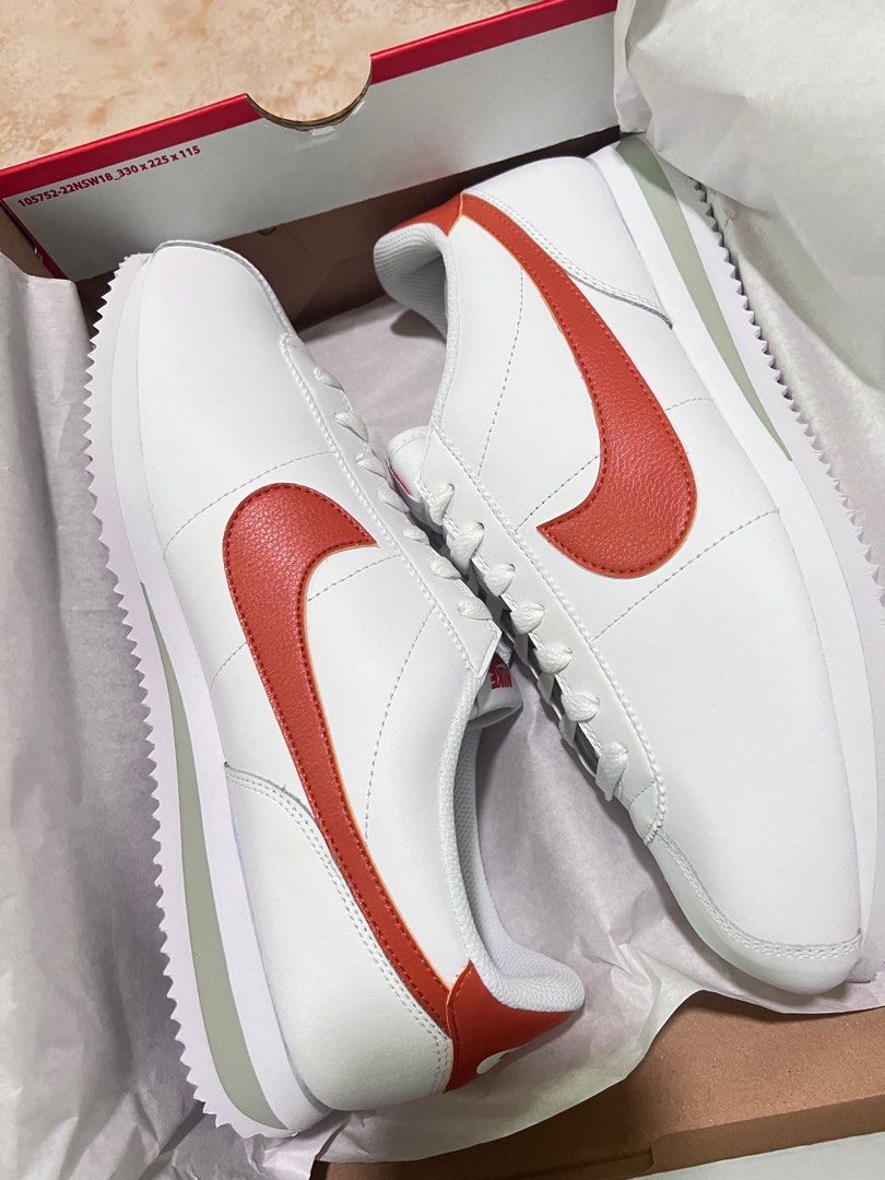 White and hotsell orange nike cortez