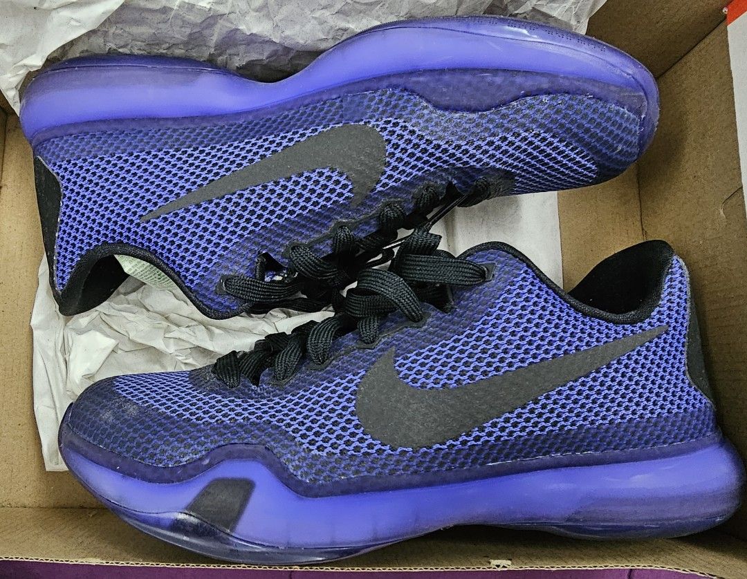 Nike Kobe X Blackout Blackout GS US4.5 UK4