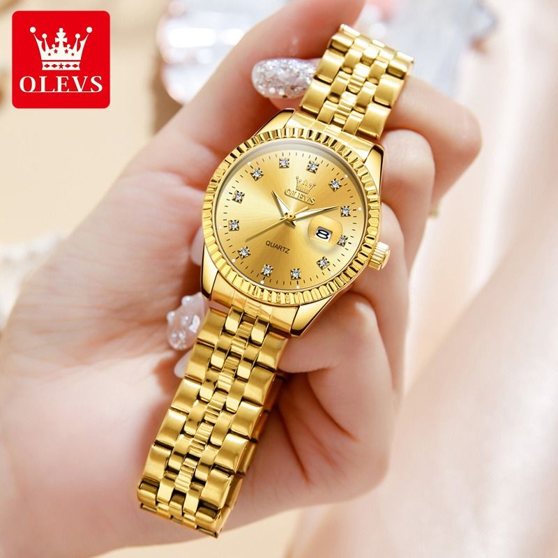 OLEVS 5526 Waterproof Date Business Original Design Luxury Quartz Watch Band Casual Wristwatch Women