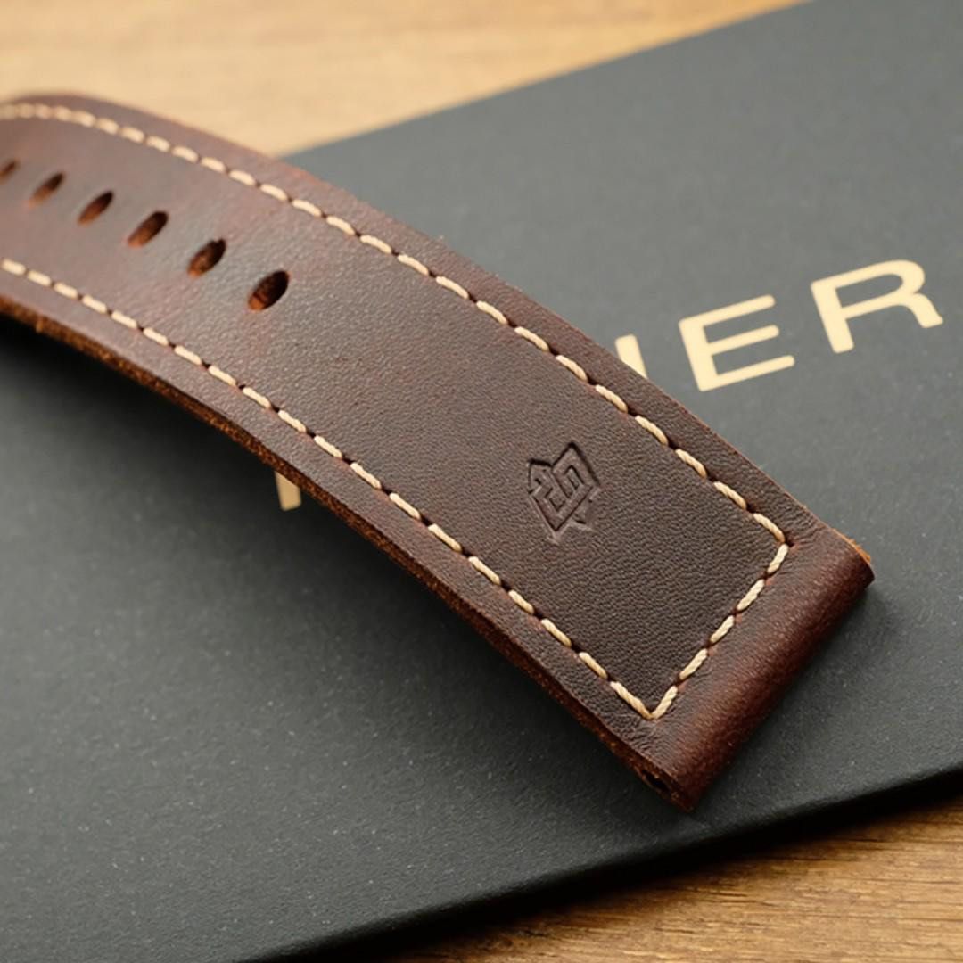 original authentic panerai ponte vecchio strap leather brown coffee