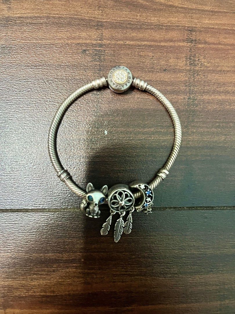 Pandora bracelet with clearance 3 charms