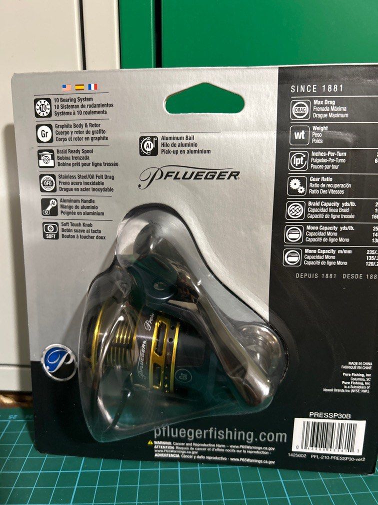 Pflueger President Spinning Reel, Sports Equipment, Fishing on Carousell