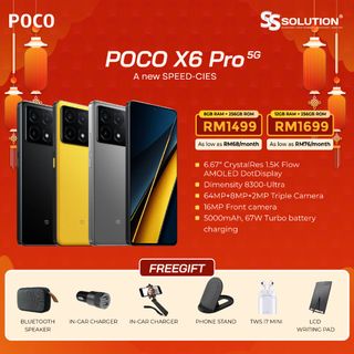 POCO X6 Pro 5G Global Version Smartphone 256GB 512GB Dimensity 8300-Ultra  6.67 1.5K Flow AMOLED DotDisplay 64MP 67W with NFC