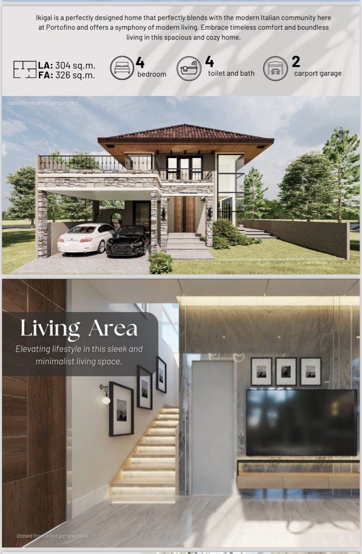 Portofino Heights Daang hari (Category: House & Lot) located in Muntinlupa City. Submitted by dressentialsph (Listing ID 1287841867, Image 1). Description: Details Formal kitchen with island counter nook and pantry High ceiling living area (open below at second floor) 2 Carport garage 4 Bedrooms (1 guest room at groundfloor) 4 Toilet and bath Study/Den room Balcony Staff's quarter Laundry and daily kitchen.