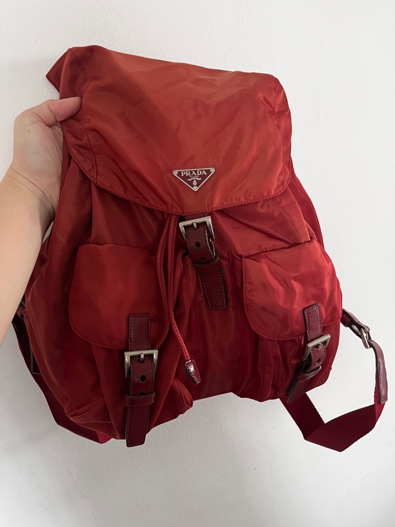 Red prada backpack clearance