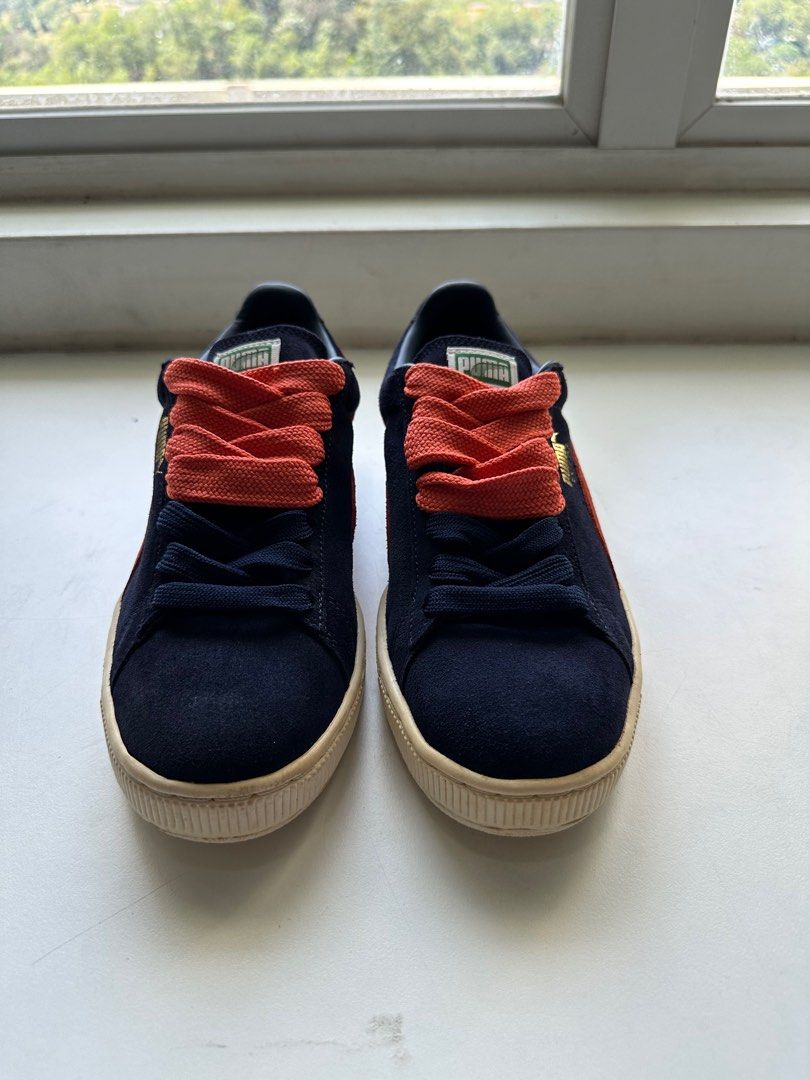 Puma suede blue red hot sale