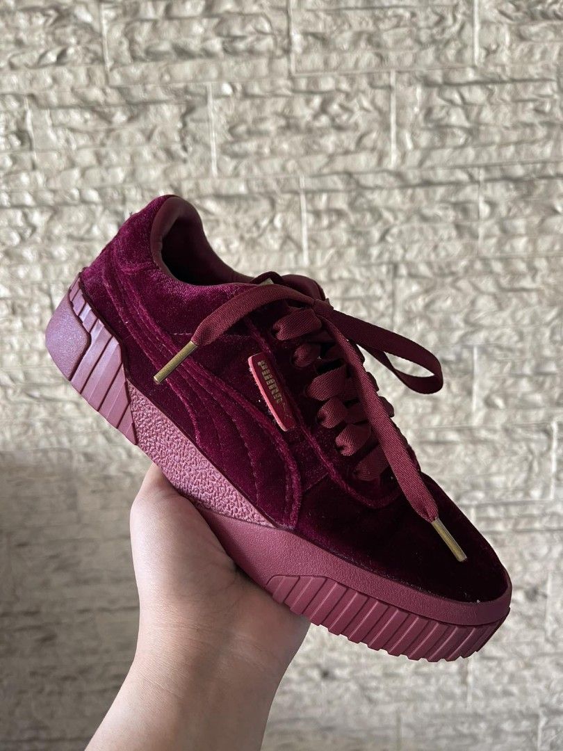 Puma maroon suede shoes online