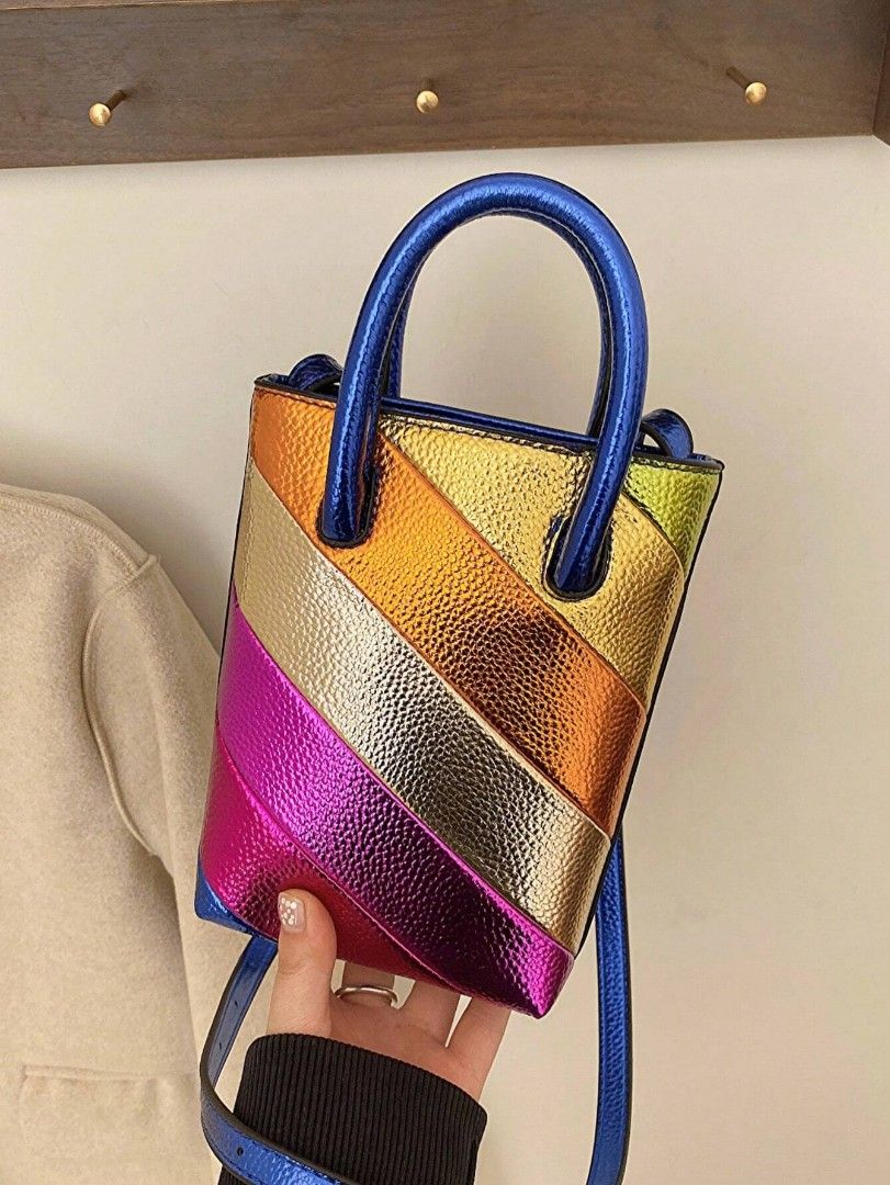 Rainbow color crossbody discount bag