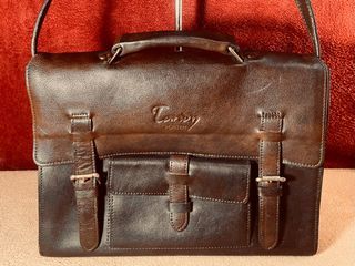 [RARE] Vintage Tandy Porter Leather Small Briefcase from Leo Makarazaya Japan Shop