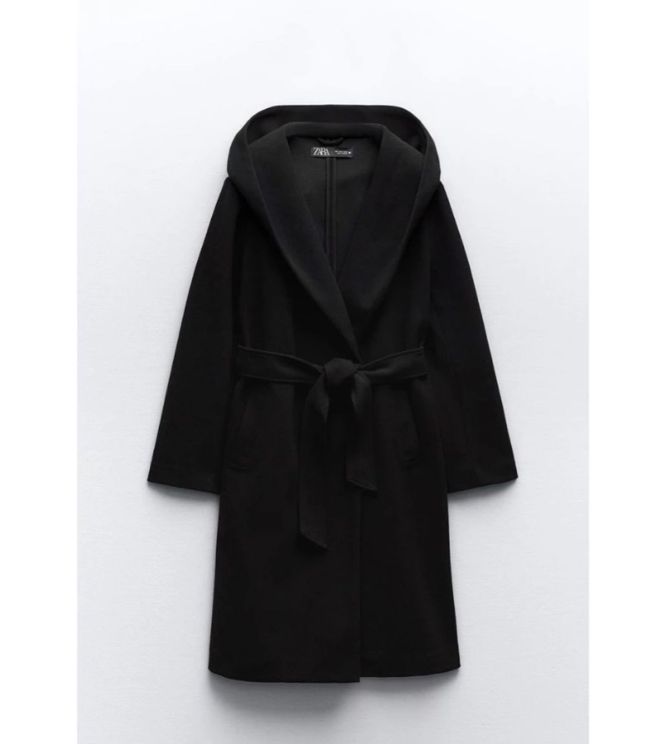 RENT Zara Hooded Black Coat