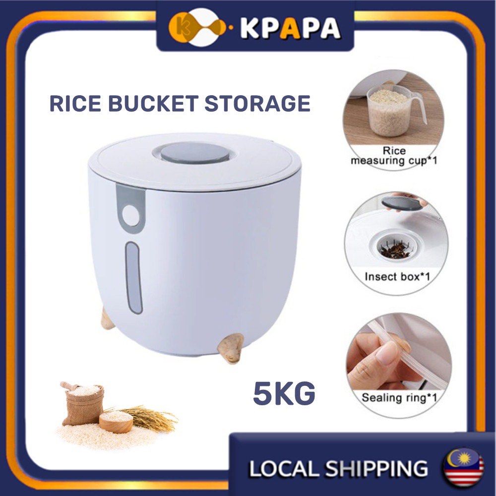Rice Box Container 5kg, Furniture & Home Living, Kitchenware ...