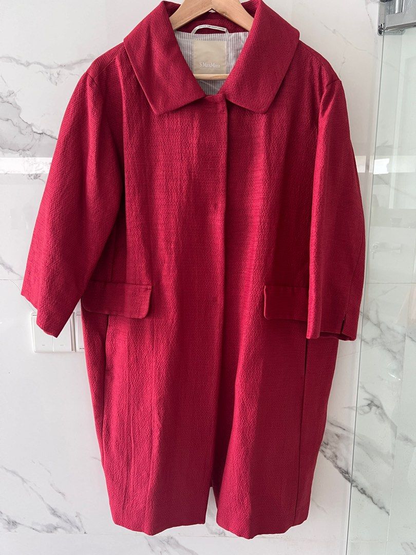 S Max Mara red spring coat 40